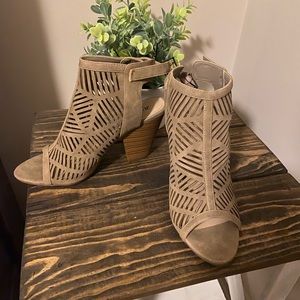 Taupe booties size 8.5